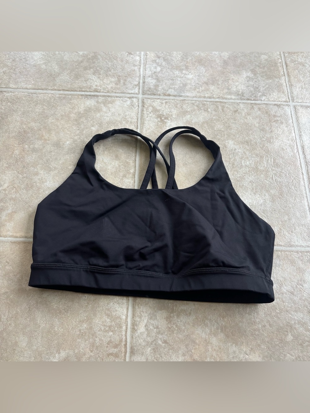 lululemon athletica Black Strappy Sports Bra size 4-6